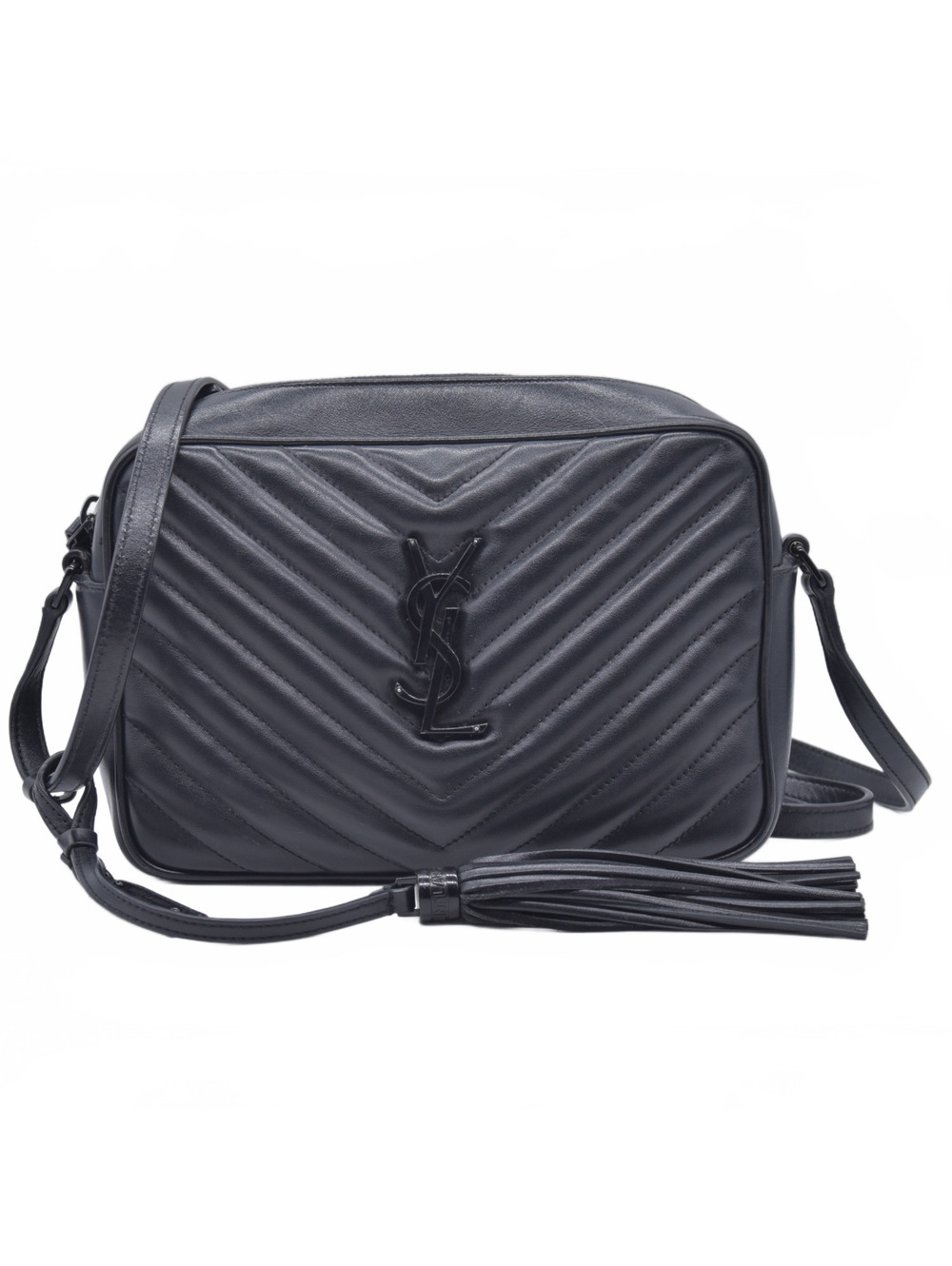 Saint Laurent Calfskin Matelasse Monogram Monochrome Lou
